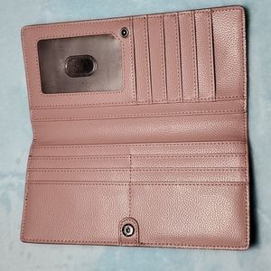 LEATHER Snap Closure Bifold ID Card Wallet  Pastel Soft Supple